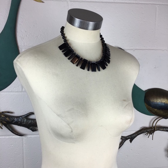 Vintage Bakelite Brass Statement Necklace - Picture 4 of 5